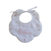 Yếm cho bé hình bông hoa thêu tên theo yêu cầu